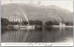 1908 Stronachlachar Hotel Loch Katrine Stirling Scotland UK Posted Postcard