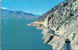 Buffalo Bill Reservoir Wyoming WY Cody Rd Yellowstone Park Postcard UNP VTG ITS 
