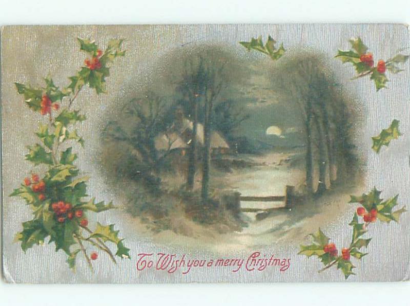 Divided-Back CHRISTMAS SCENE Great Postcard W9383