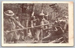 WW1  7th Coastal Artillery  Lenon Court Meuse France   Postcard