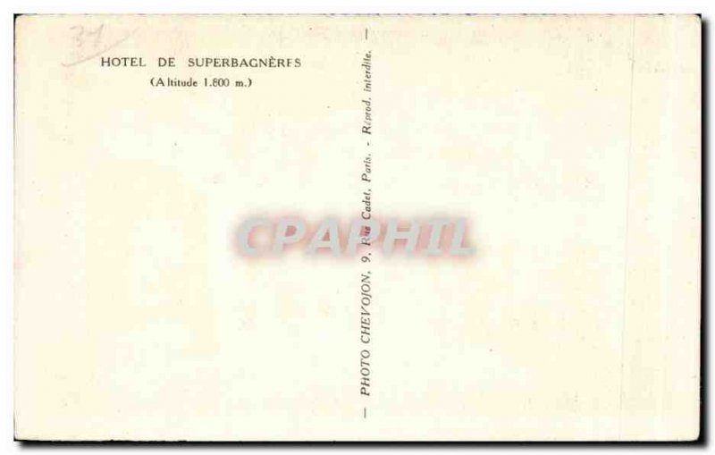 Old Postcard Superbagneres Hotel