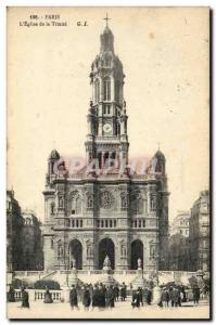 Paris - 9 - Church of the Trinity Old Postcard