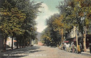 Middleburg NY Main Street Storefronts Horse & Wagon Postcard