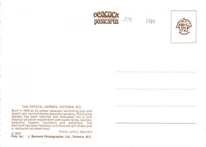 Crystal Garden - Victoria, BC, Canada
