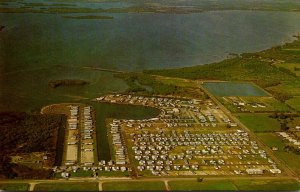 Florida Palmetto Aerial View Tropic Isles Mobile Home Park and Yacht Club