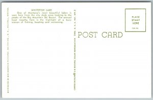 Whitefish Lake, Montana, Dock, Boat - Postcard 
