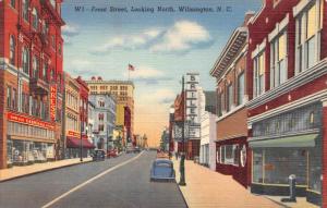 WILMINGTON, NC North Carolina  FRONT STREET SCENE~West  Kress~Bailey  Postcard
