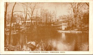 Vtg Norwalk Connecticut CT Silvermine Tavern 1940s Old View Postcard