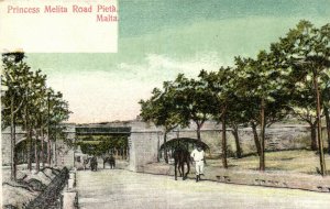 PC CPA MALTA, PRINCESS MELITA ROAD PIETA, Vintage Postcard (b18250)