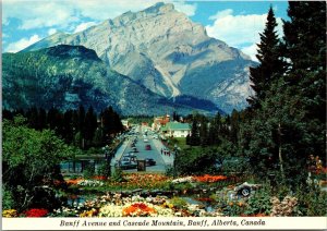 Canada Alberta Banff Banff Avenue and Cascade Mountain