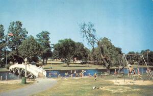 SALISBURY, MD Maryland CHILDREN'S PLAYGROUND~Municipal Park Pond~Swings Postcard