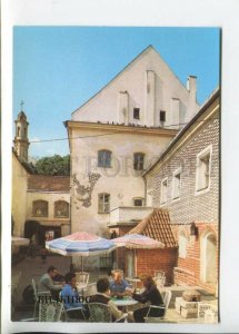 470057 USSR 1984 year Lithuania Vilnius cafe in the old town postcard