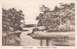 Maine Kennebunkport Picnic Rock Albertype