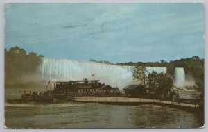 State View~Sightseers Leaving Visit Falls Niagara Falls Ontario~Vintage Postcard