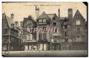 Postcard Old Tours Old Houses Place Plumereau