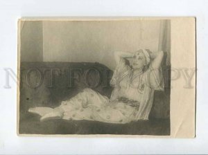 3072580 Lovely Russian BALLET Star on Sofa old REAL PHOTO