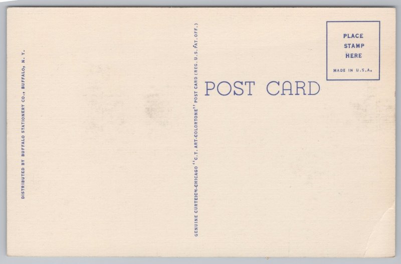 Linen~Niagara Falls NY~Touring Party In Oilskin~Trip Under American Falls~Vtg PC