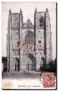 Old Postcard Nantes Cathedral