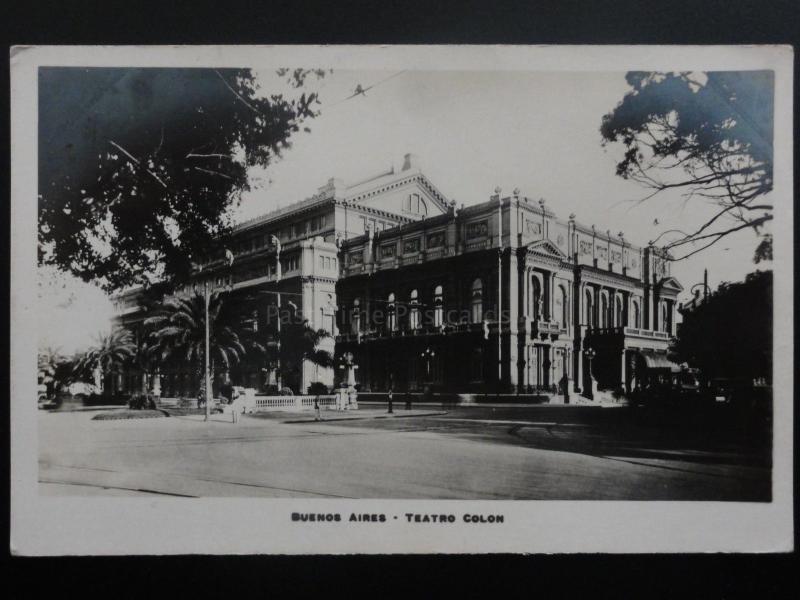 Argentina: BUENOS ARIES, Teatro Colon - Old RP Postcard