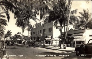 Delray Beach FL Atlantic Ave c1940 Real Photo Postcard