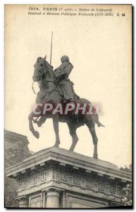 Old Postcard Paris Statue of General Lafayette and French Politician