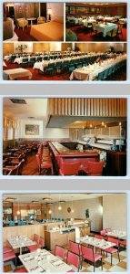 3 Postcards SHERIDAN, WY ~ Coffee Shop SHERIDAN CENTER MOTEL Chuker Lounge 1960s