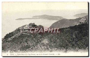 Old Postcard Panorama Eze and Cap Ferrat Views of the Grande Corniche