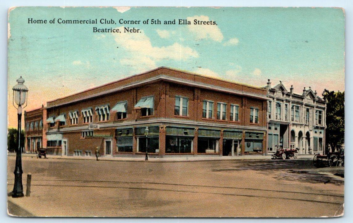 BEATRICE NE Nebraska Street Scene COMMERCIAL CLUB Gage County