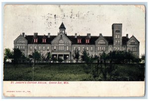 1908 St. Joseph's Orphan Asylum Green Bay Wisconsin WI Antique Postcard