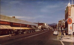 Redding California CA Classic 1950s Cars Street Scene Vintage Postcard