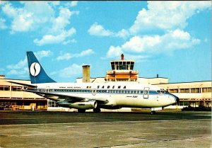 Antwerp, Belgium  AIRPORT Sabena Airlines~Boeing 737 TOWER 4X6 Aviation Postcard