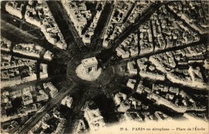 CPA AK PARIS 17e en aéroplane. Place de l'Étoile (379424)