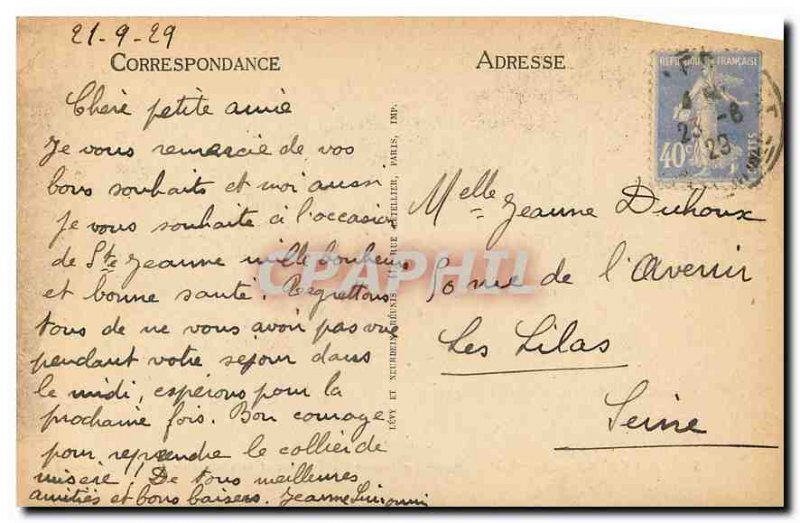 Old postcard Trayas Corniche Golden Pointe du Trayas and Pointe Esquillon