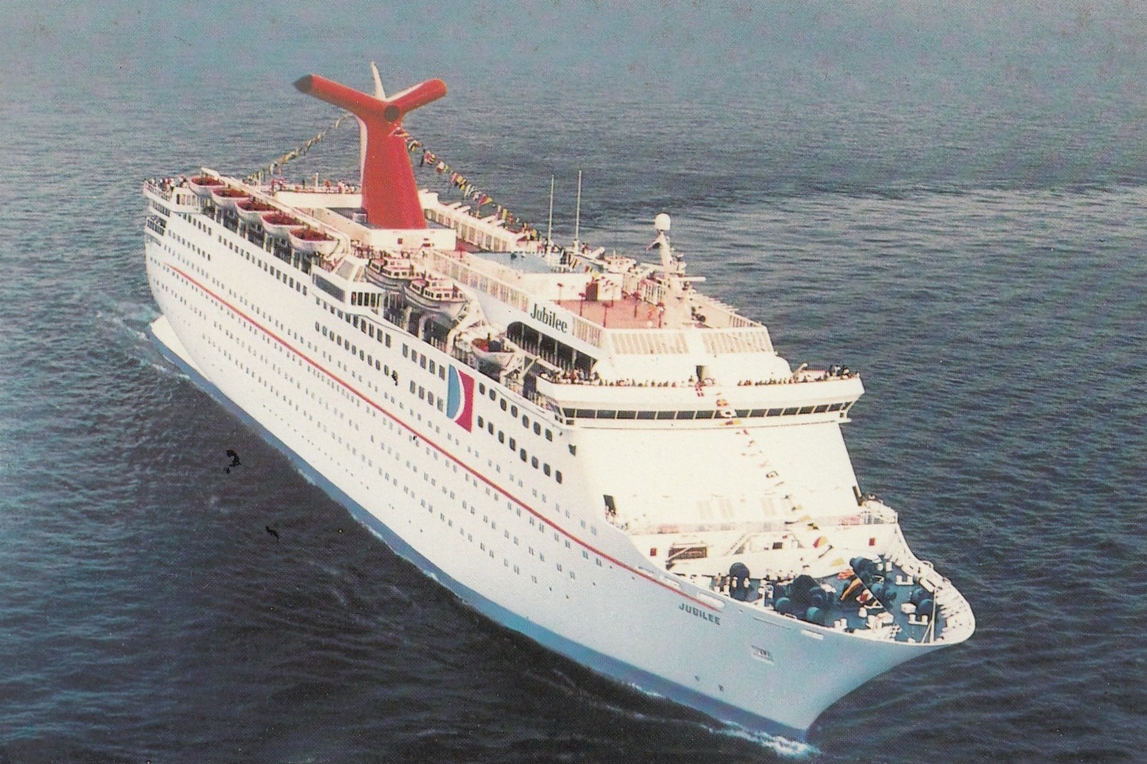 The Fun Ship Jubilee Carnival Cruise Lines Topics Transportation Boats Steamers Postcard Hippostcard