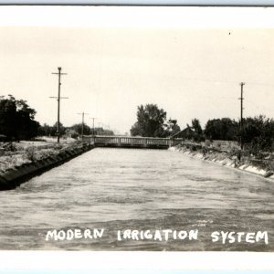 c1940s Unknown Modern Irrigation System RPPC Civil Engineering Real Photo A173