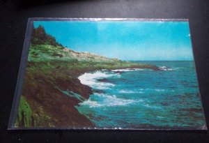 UNUSED POSTCARD - SURF AND ROCKS ALONG THE SHORE, MAINE