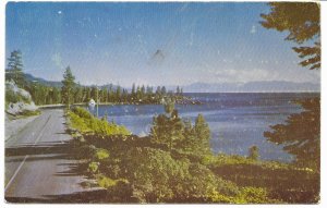 US Lake Tahoe, California - Shoreline Highway. with postage, mailed 1951.
