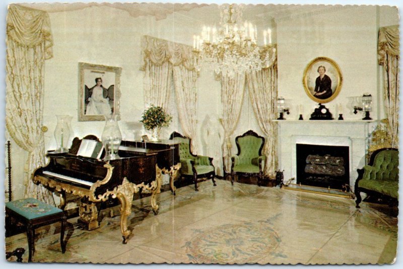 Postcard - D'Evereux, Back Parlor - Natchez, Mississippi 