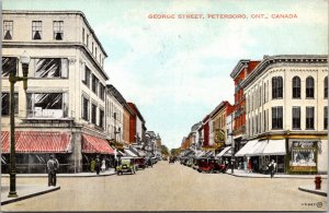 Postcard George Street in Peterboro, Ontario, Canada