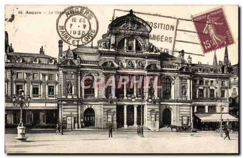 Old Postcard Angers The Grand Theater Exhibition Flame & # 1930 39Angers