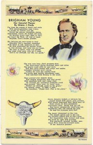 A Picture & Poem About Brigham Young an LDS Mormon Pioneer