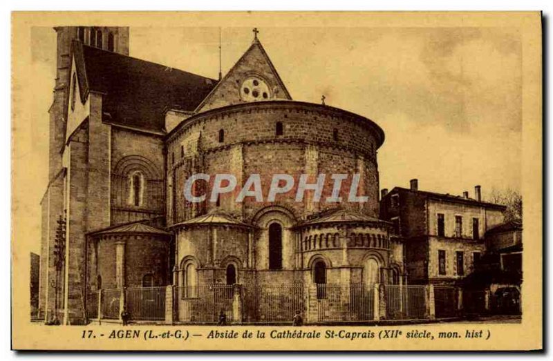 Postcard Old Aagen Apse of the cathedral St Caprais