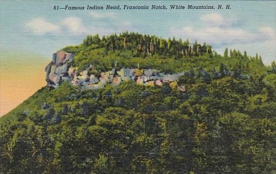 Famous Indian Head Franconia Notch White Mountains New Hampshire