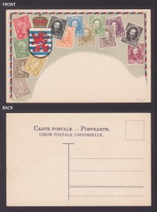 LUXEMBOURG, Postcard, The stamps