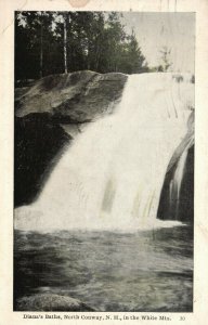 Vintage Postcard 1929 Diana's Baths North Conway NH in the White Mountains
