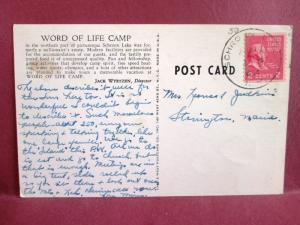 Postcard NY Schroon Lake Word of Life Camp