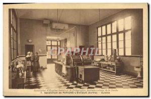 Old Postcard Sanatorium Parigne l & # 39Eveque Kitchen