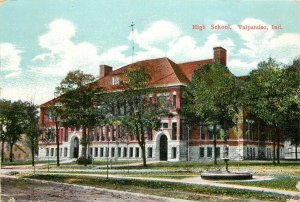 Vintage Postcard; High School, Valparaiso IN Porter County Unposted Wheelock