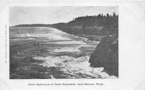 Moclips Washington~Point Grenville to Point Elizabeth~Waves Crashing~c1905 B&W