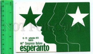 420866 ITALY 1973 year Esperanto Congress Trento card